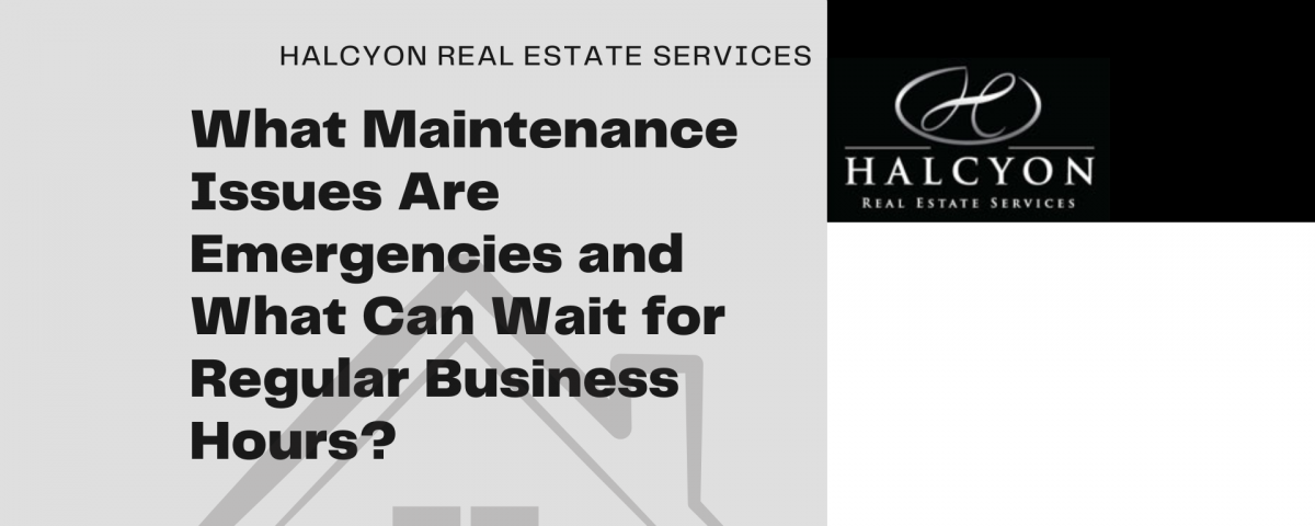 what maintenance issues are emergencies